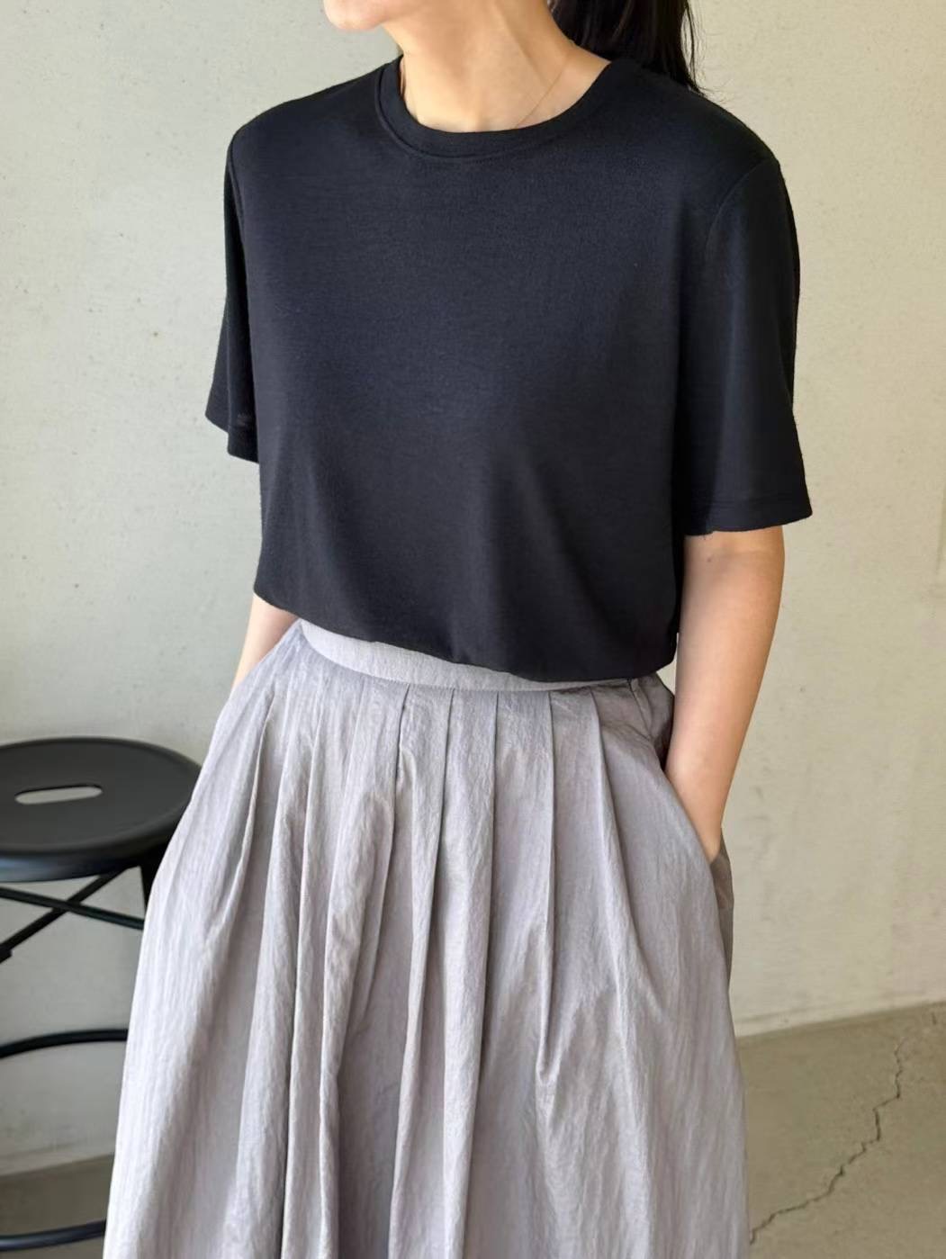 1mm韓國代購㊣女裝新品25秋冬推薦休閑職業真品時尚熱賣T恤1mmT恤圖色4