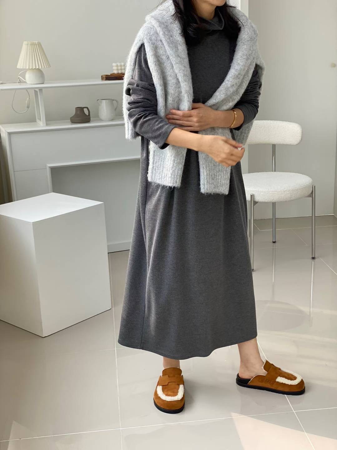 1mm韓國代購㊣女裝新款人氣職業時尚真品熱賣連衣裙不含披肩1mm連衣裙圖色2