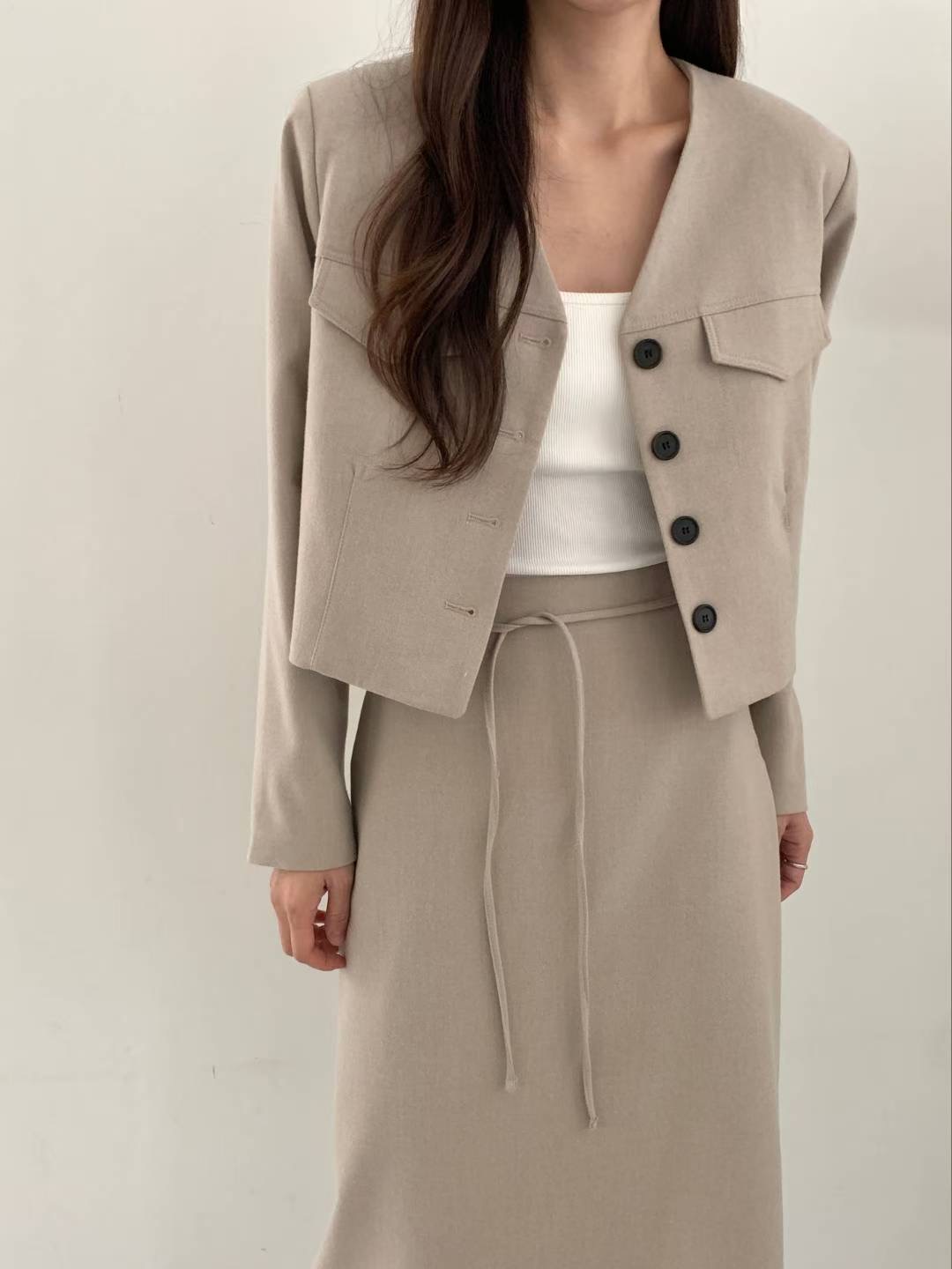 MUTE東大門㊣實拍女裝新品真品熱賣職業時尚25秋冬休閑長裙MUTE長裙