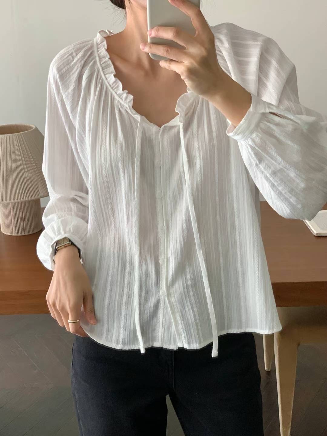 MUTE東大門㊣代購女士新款時尚真品推薦25秋冬熱賣襯衫蕾絲衫MUTE襯衫/蕾絲衫圖色2