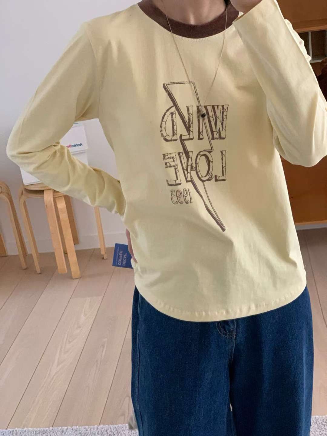 ARHEE韓國代購㊣女裝新款25秋冬休閑推薦職業時尚真品長袖T恤ARHEE長袖T恤