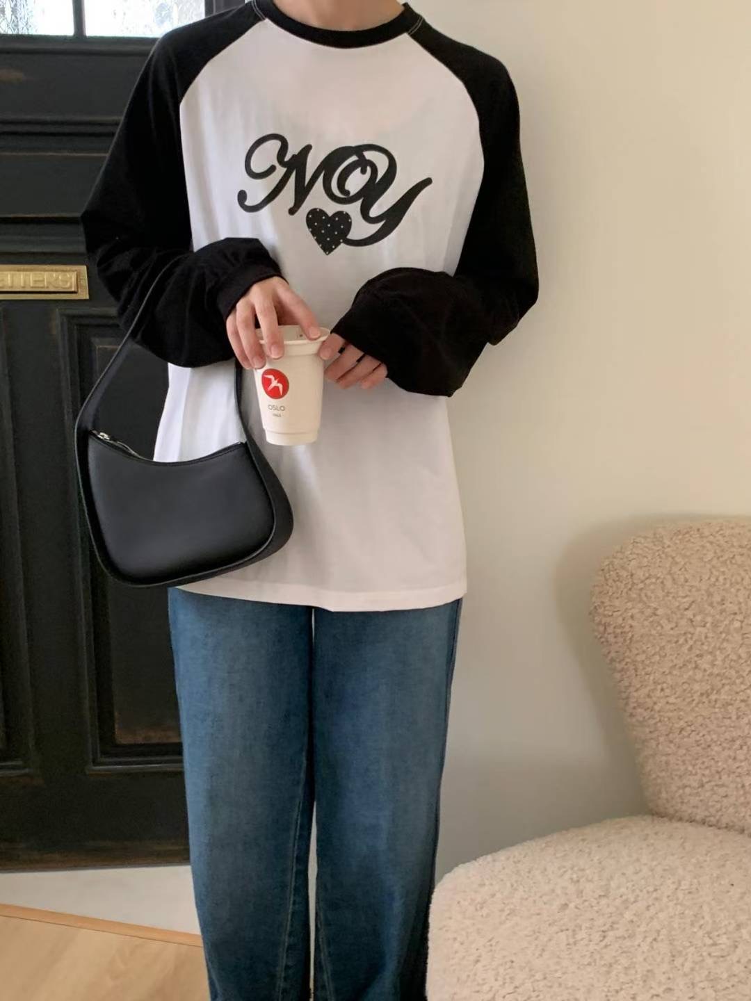 ARHEE東大門㊣代購女裝新款真品25秋冬職業休閑時尚長袖T恤ARHEE長袖T恤圖色2