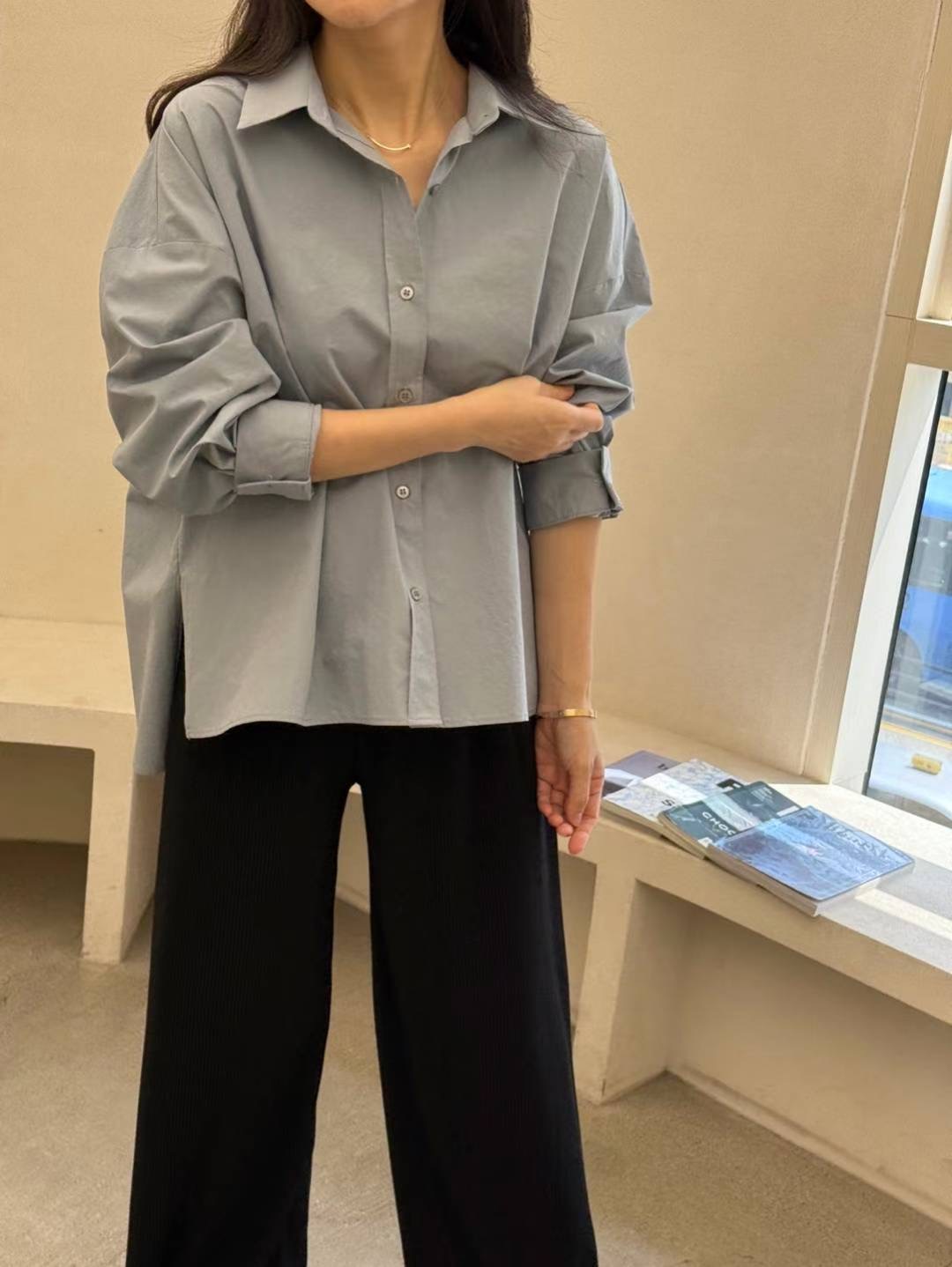 1mm東大門㊣代購女裝新品熱賣真品休閑時尚職業人氣襯衫蕾絲衫1mm襯衫/蕾絲衫