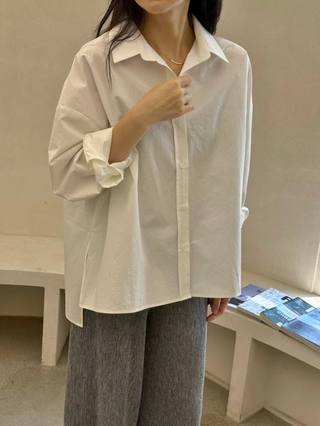 1mm東大門㊣代購女裝新品熱賣真品休閑時尚職業人氣襯衫蕾絲衫1mm襯衫/蕾絲衫圖色3