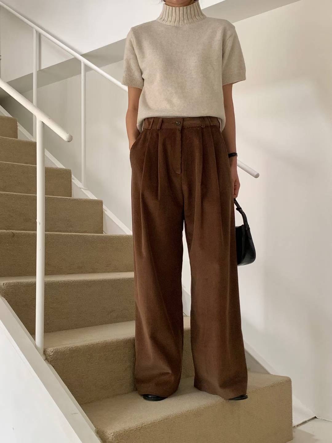 MUTE東大門㊣代購女裝新品25秋冬休閑真品熱賣人氣職業休閑褲MUTE休閑褲圖色2