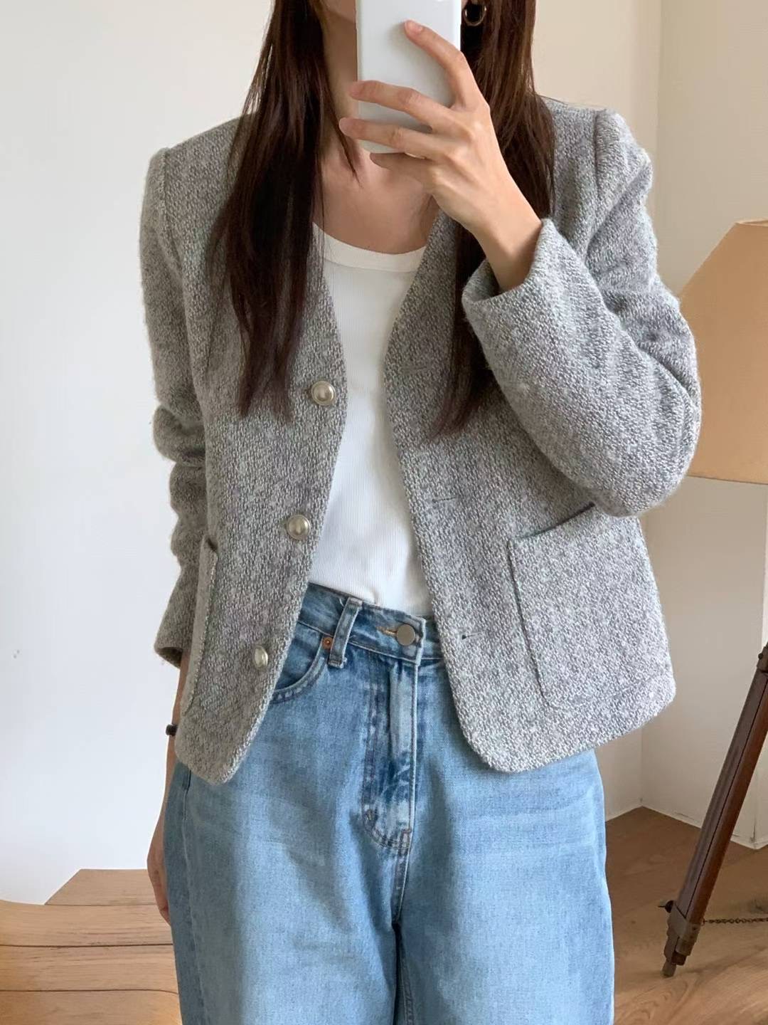 MUTE韓國直郵㊣女士新品推薦人氣職業25秋冬真品熱賣休閑夾克MUTE夾克