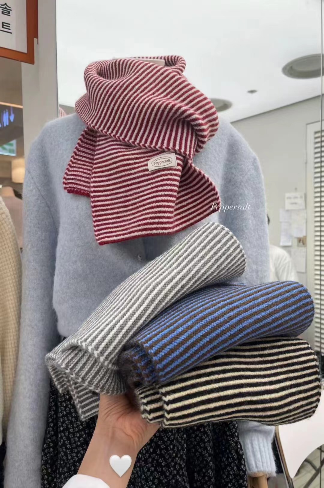 PEPPER 페페東大門㊣代購女裝新款職業推薦25秋冬圍巾披肩圍巾PEPPER-SEOUL圍巾/披肩