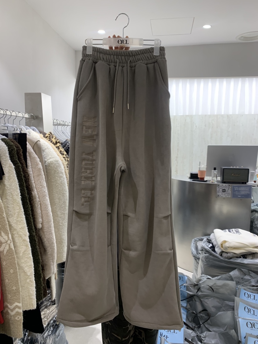 EYEL韓國代購㊣女士新品時尚職業熱賣真品推薦休閑休閑褲加絨EYEL休閑褲