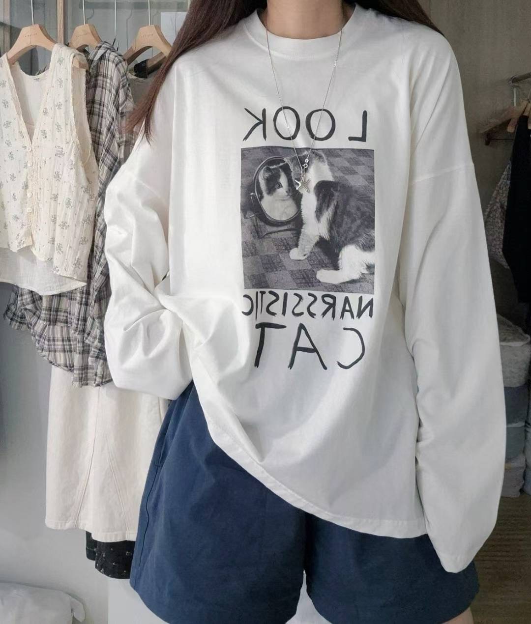 ARLOW東大門㊣直郵女士新品人氣職業休閑真品熱賣時尚長袖T恤ARLOW長袖T恤