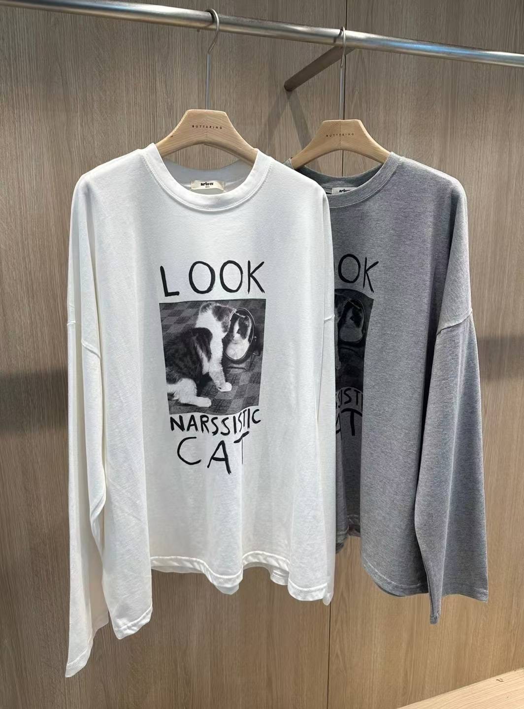 ARLOW東大門㊣直郵女士新品人氣職業休閑真品熱賣時尚長袖T恤ARLOW長袖T恤圖色2左二色