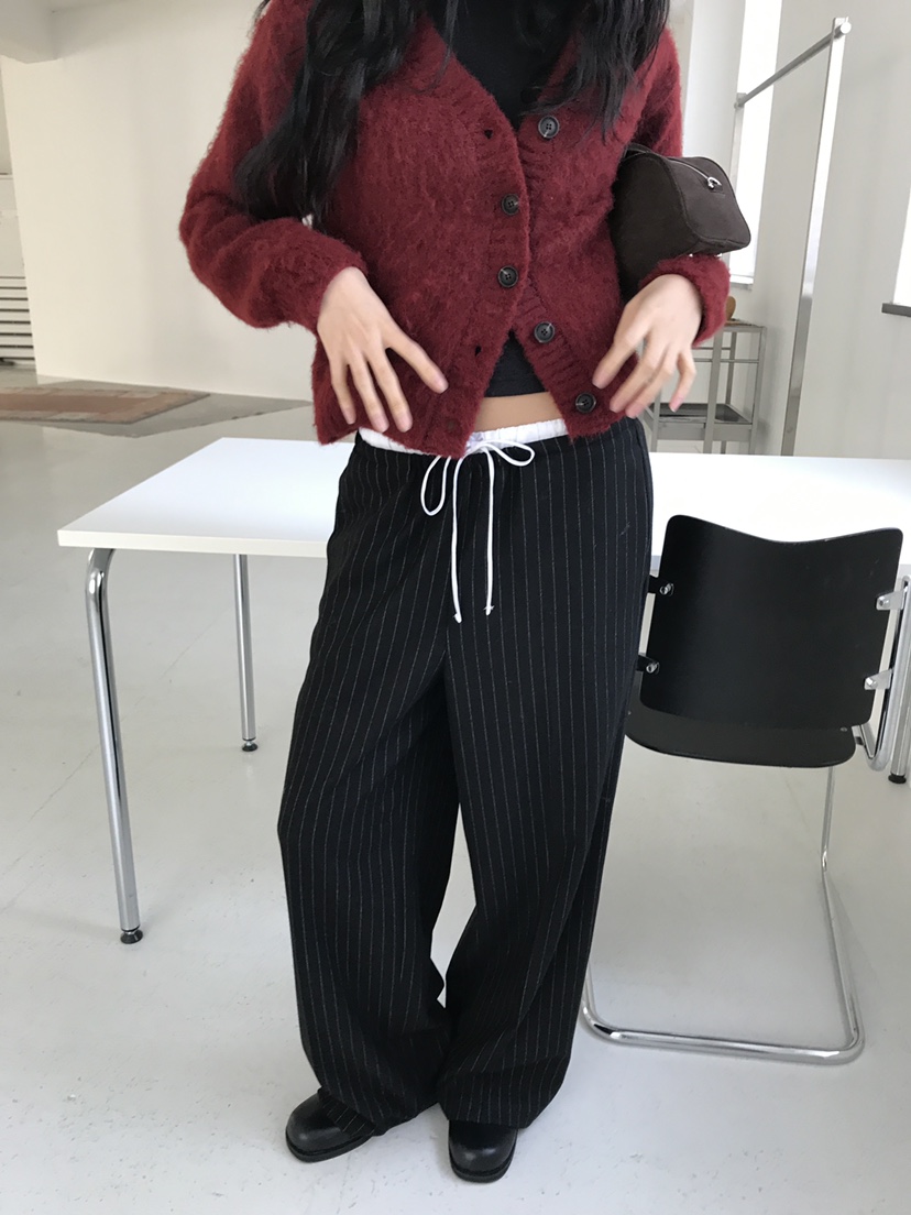 CEDARWOOD韓國直郵㊣女士新品熱賣25秋冬休閑推薦休閑褲羊毛CEDAR WOOD休閑褲圖色2