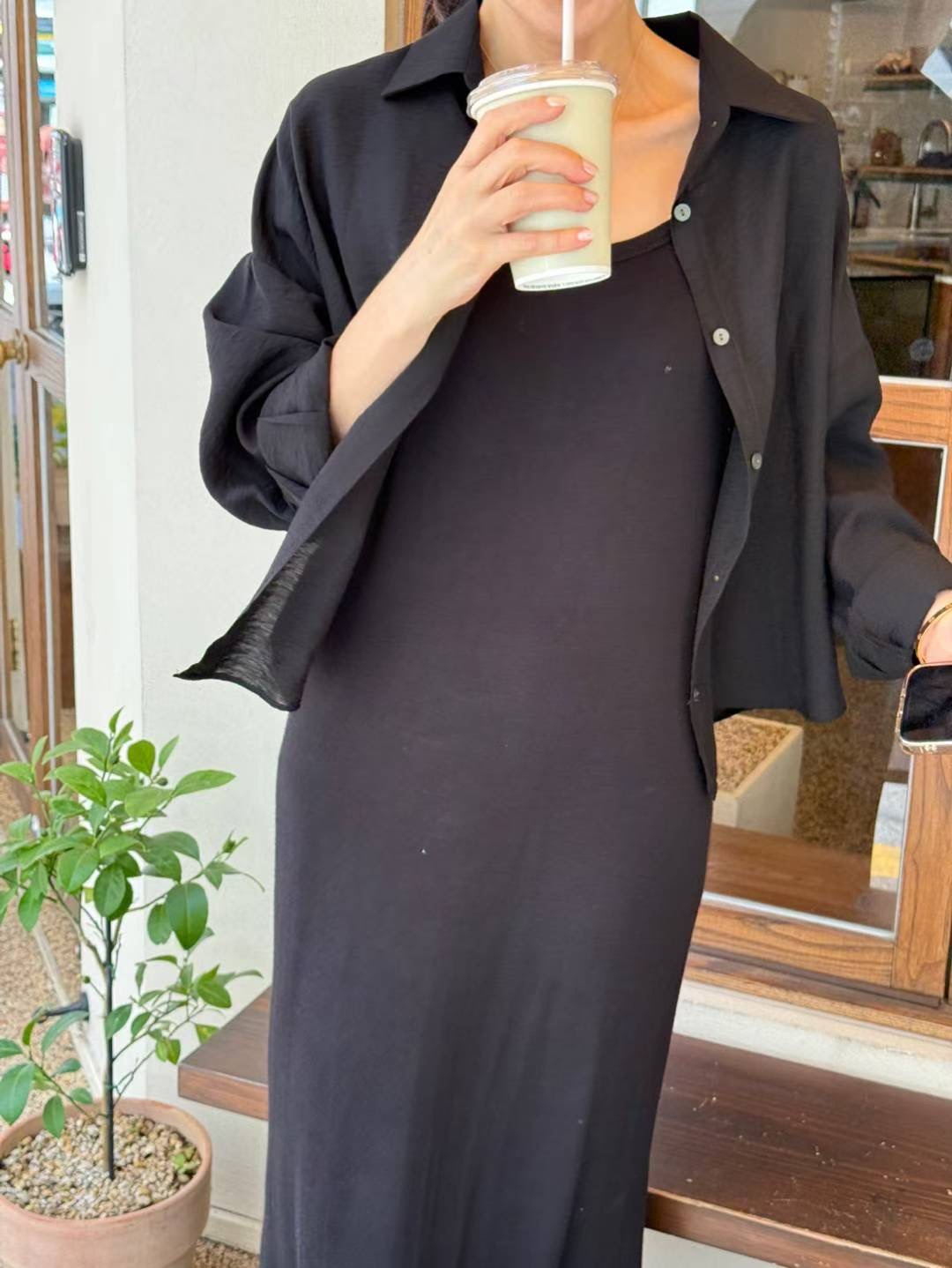 1mm東大門㊣代購女裝新品休閑時尚25秋冬襯衫蕾絲衫不含內搭1mm襯衫/蕾絲衫圖色4