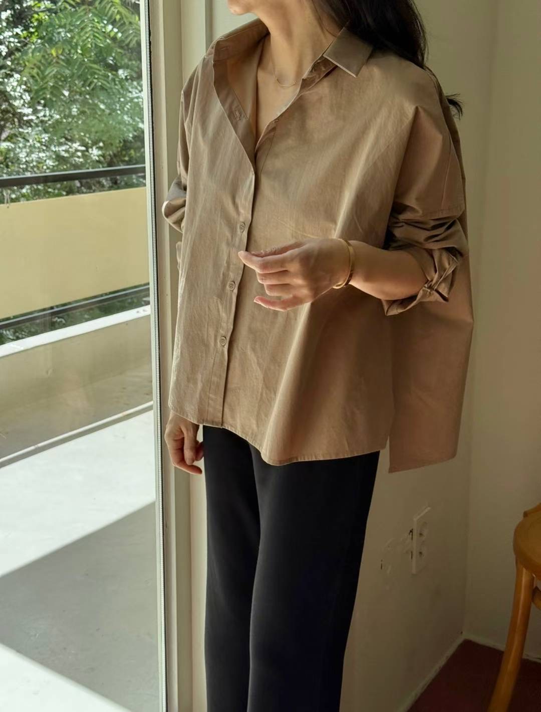 1mm韓國代購㊣女士新品熱賣真品職業25秋冬時尚休閑襯衫蕾絲衫1mm襯衫/蕾絲衫圖色2