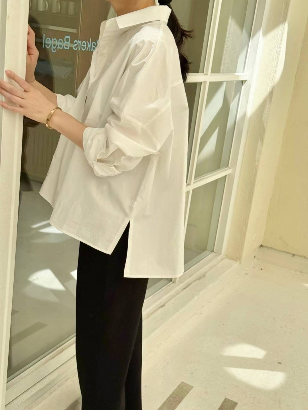 1mm韓國代購㊣女士新品熱賣真品職業25秋冬時尚休閑襯衫蕾絲衫1mm襯衫/蕾絲衫圖色4