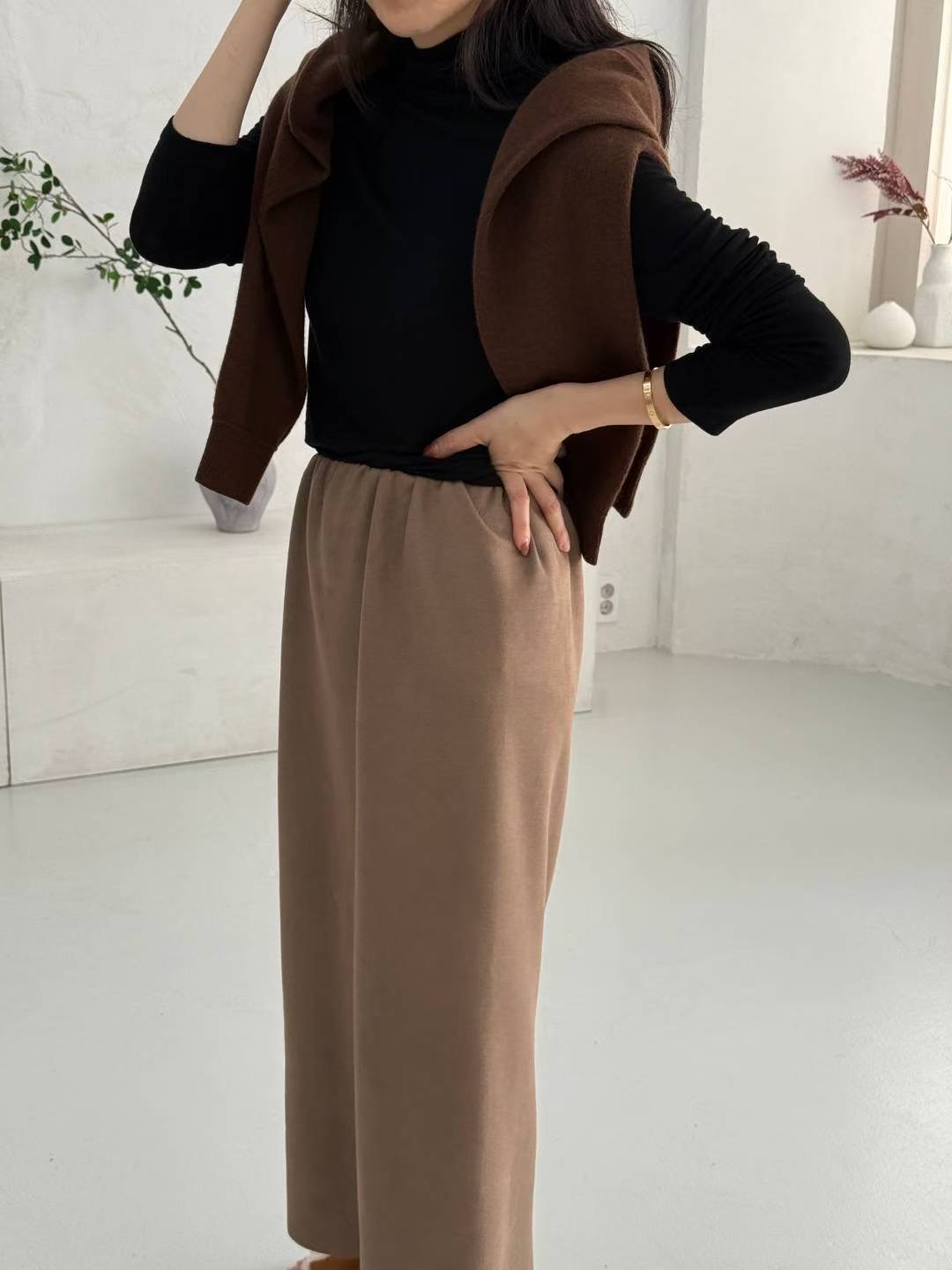 1mm東大門㊣代購女士新品職業推薦時尚25秋冬長袖T恤不含披肩1mm長袖T恤圖色3