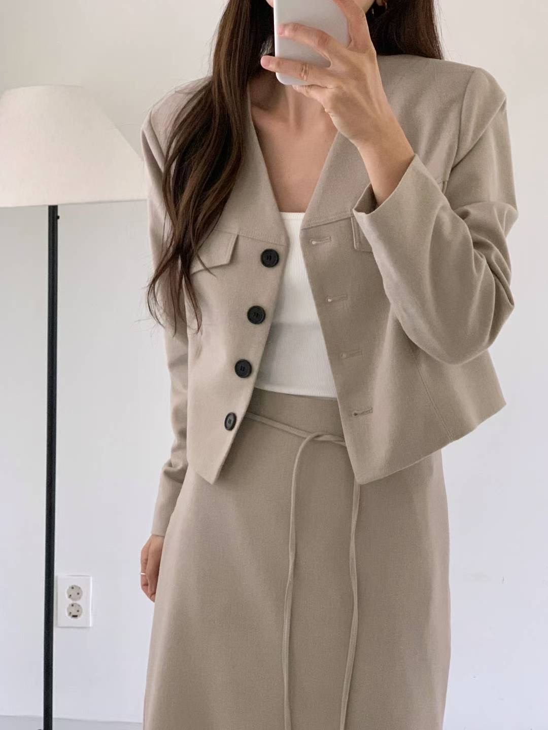 MUTE韓國直郵㊣女裝新品推薦人氣時尚25秋冬休閑熱賣職業夾克MUTE夾克圖色2