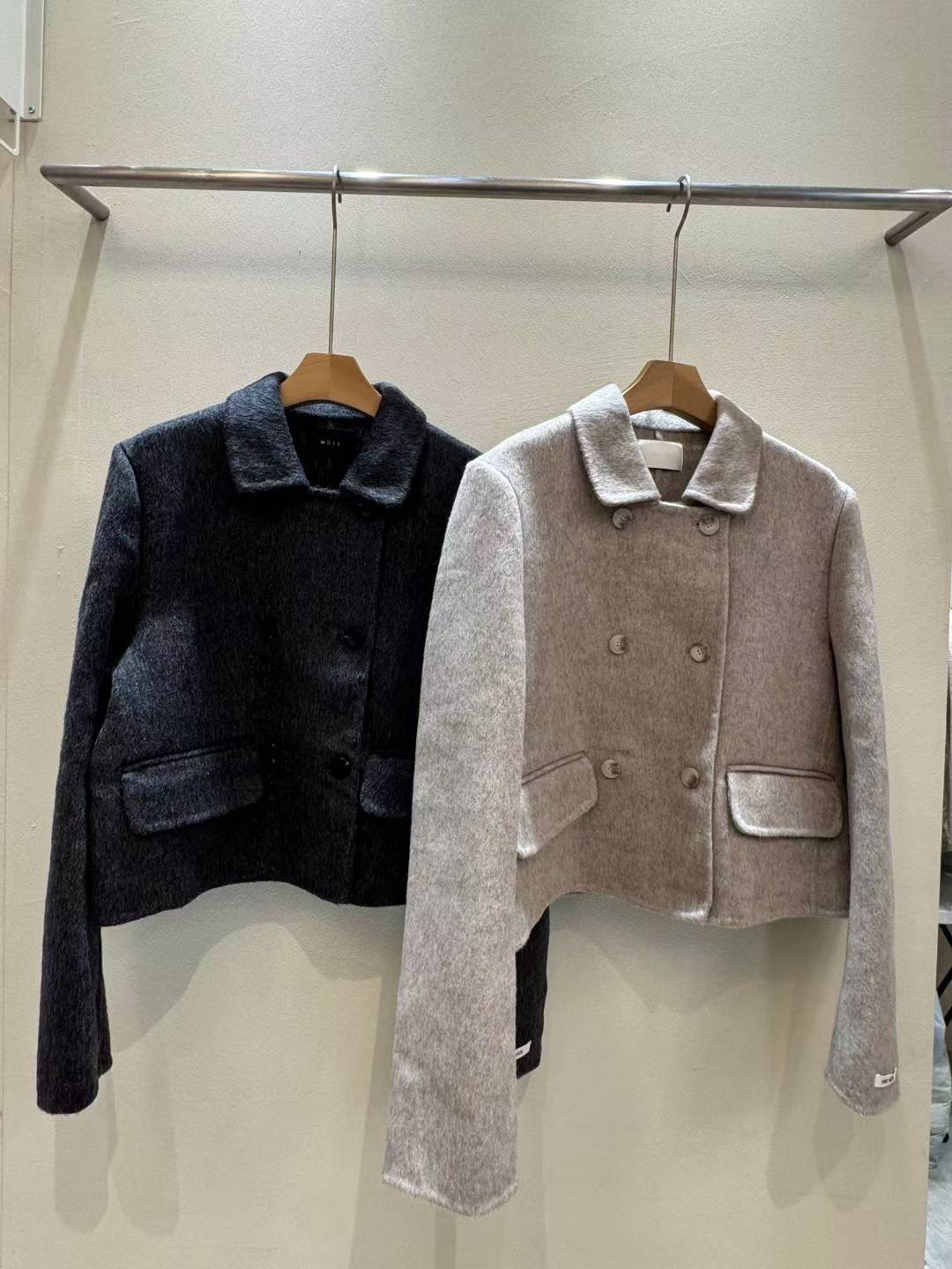 MUTE東大門㊣直郵女士新品職業時尚推薦休閑熱賣夾克羊毛雙領MUTE夾克