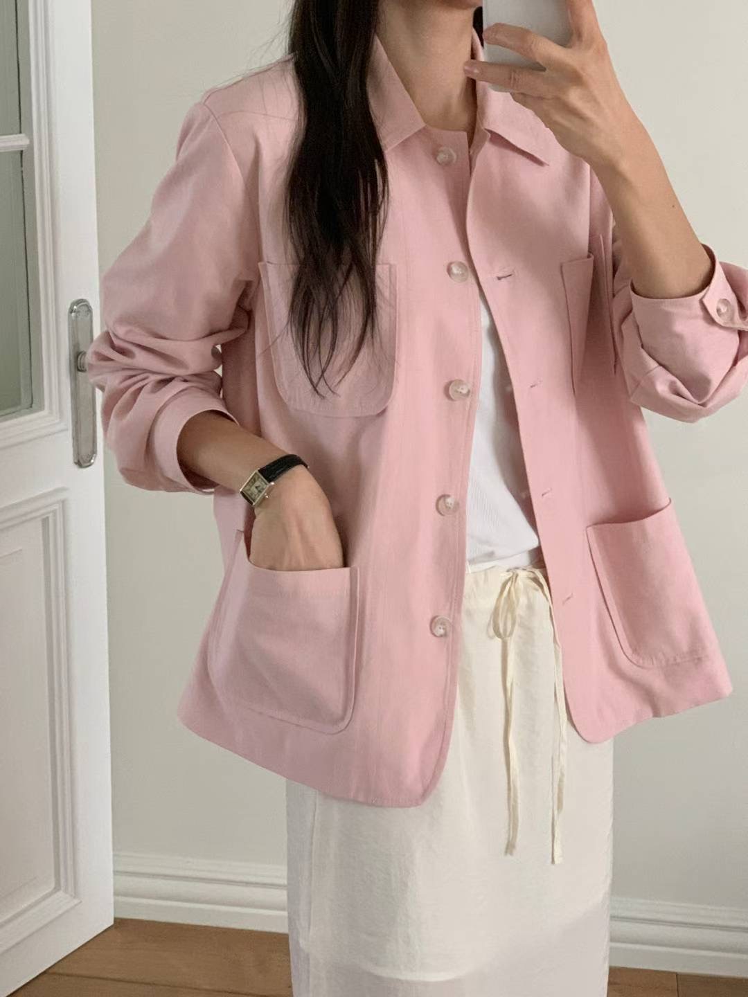 MUTE東大門㊣直郵女士新品休閑25秋冬熱賣真品人氣夾克口袋MUTE夾克