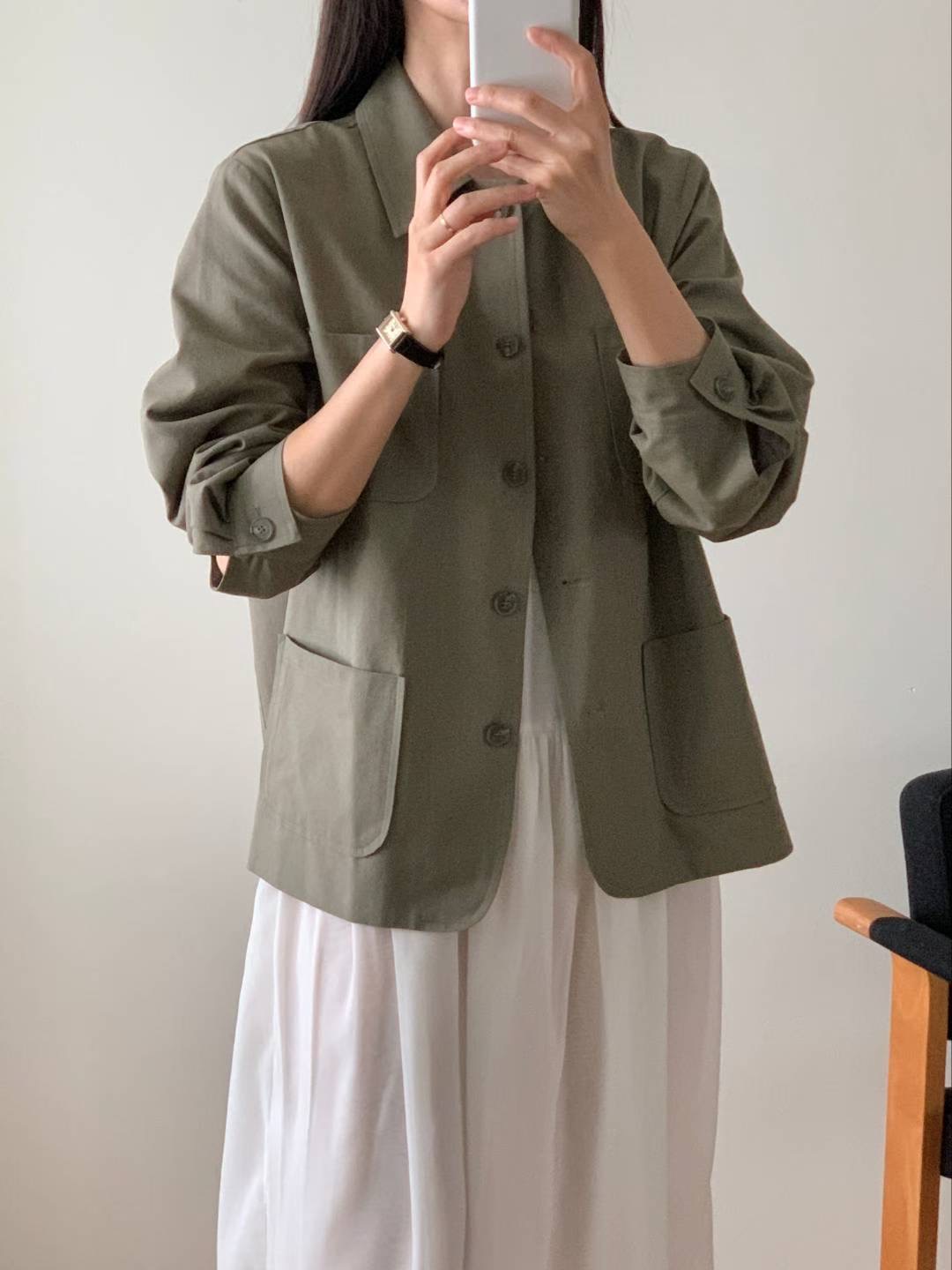 MUTE東大門㊣直郵女士新品休閑25秋冬熱賣真品人氣夾克口袋MUTE夾克圖色3