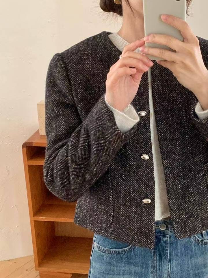 MUTE韓國代購㊣女裝新品推薦熱賣25秋冬真品休閑職業時尚夾克MUTE夾克