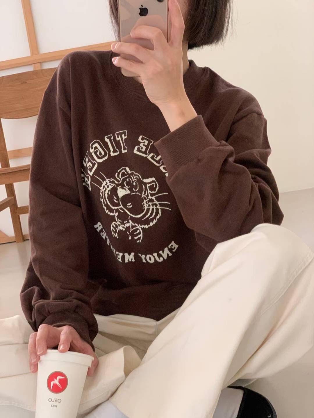 ARHEE韓國代購㊣女士新品休閑熱賣時尚25秋冬職業人氣推薦衛衣ARHEE衛衣圖色2