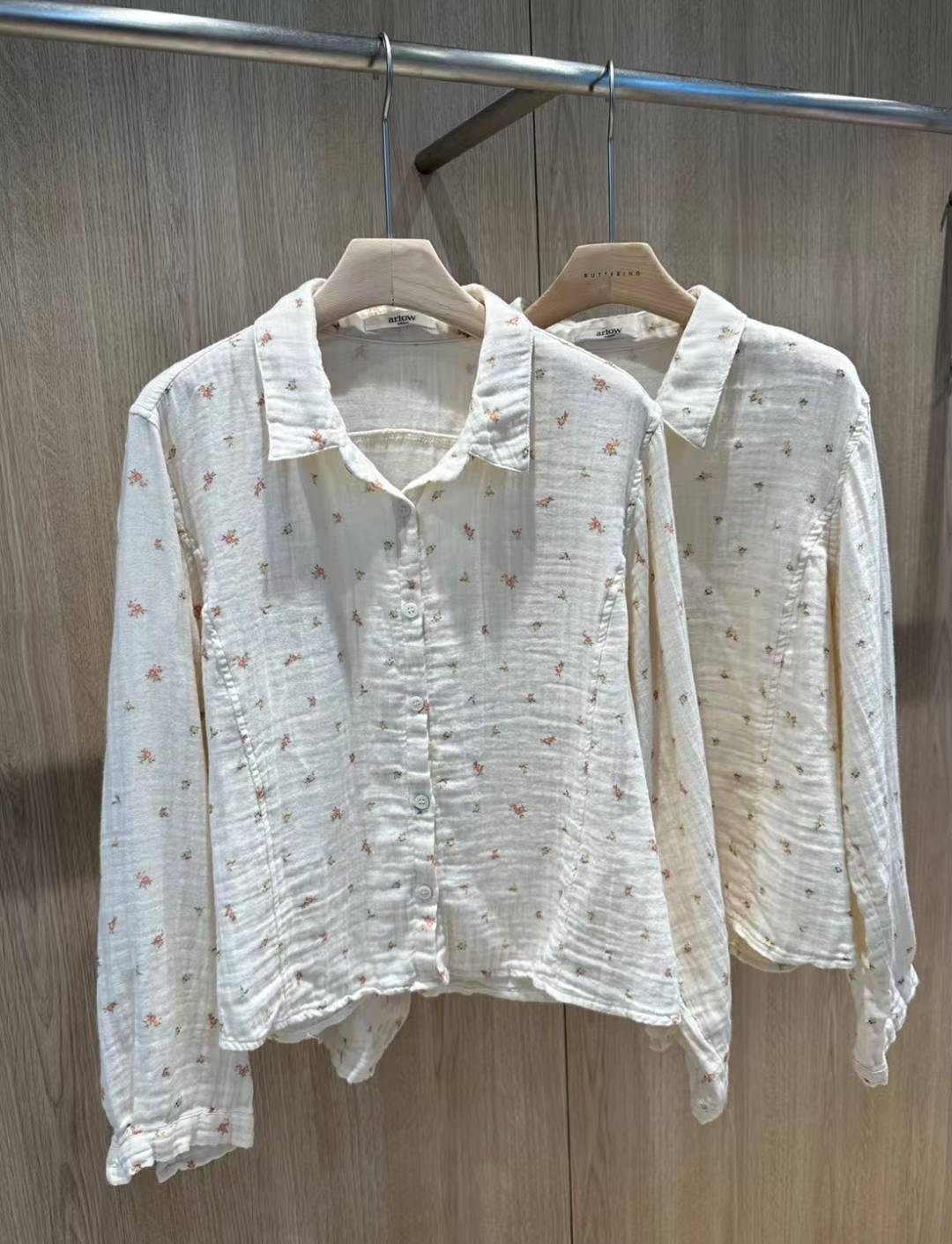 ARLOW韓國直郵㊣女裝新品熱賣職業人氣真品25秋冬襯衫蕾絲衫ARLOW襯衫/蕾絲衫圖色2左二色