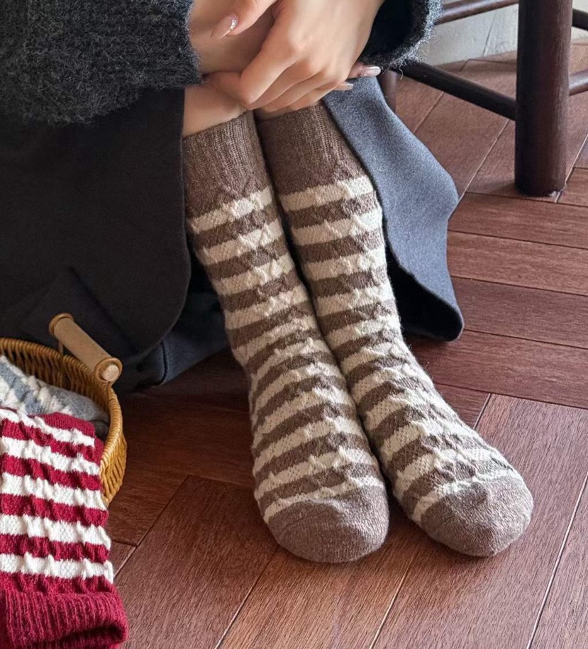 CACTUS-Q東大門㊣代購女士新品人氣推薦職業真品25秋冬襪子羊毛CACTUS十雙起/可混搭襪子圖色2