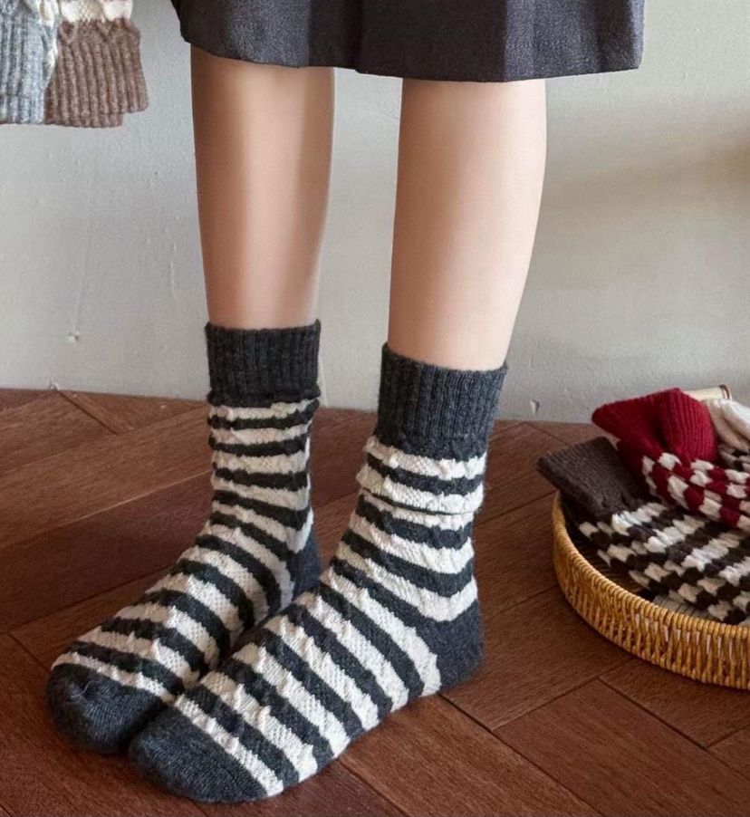 CACTUS-Q東大門㊣代購女士新品人氣推薦職業真品25秋冬襪子羊毛CACTUS十雙起/可混搭襪子圖色3