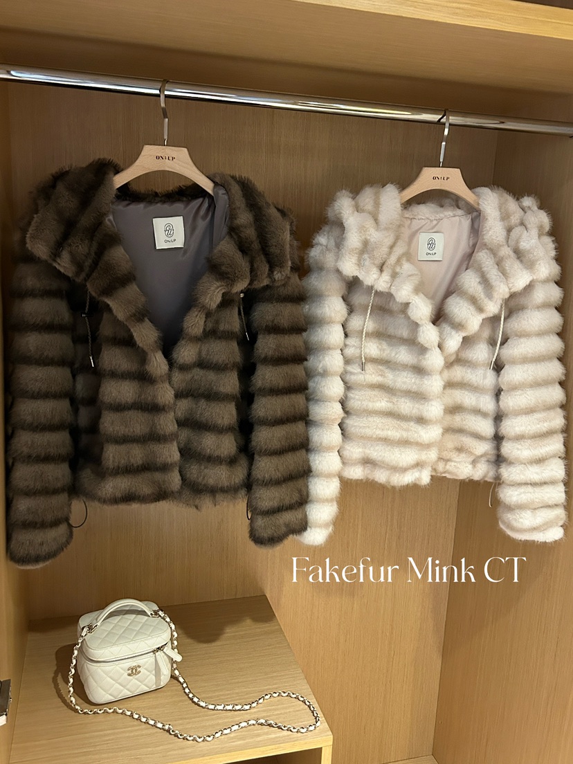 LAVIEU東大門㊣代購女裝新款時尚職業真品25秋冬短款大衣毛絨LAVIEU短款大衣