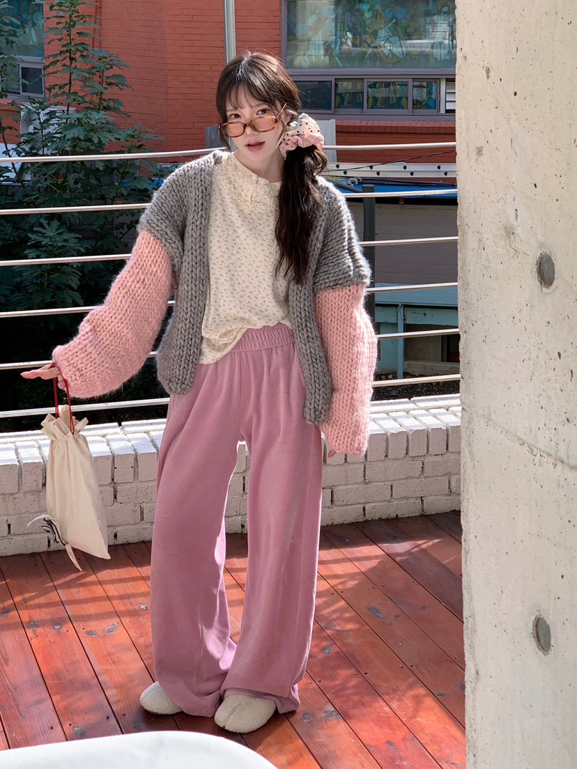 MAISONDEGLORY東大門㊣實拍女裝新品時尚針織衫不含內搭開衫MAISON DE GLORY針織衫