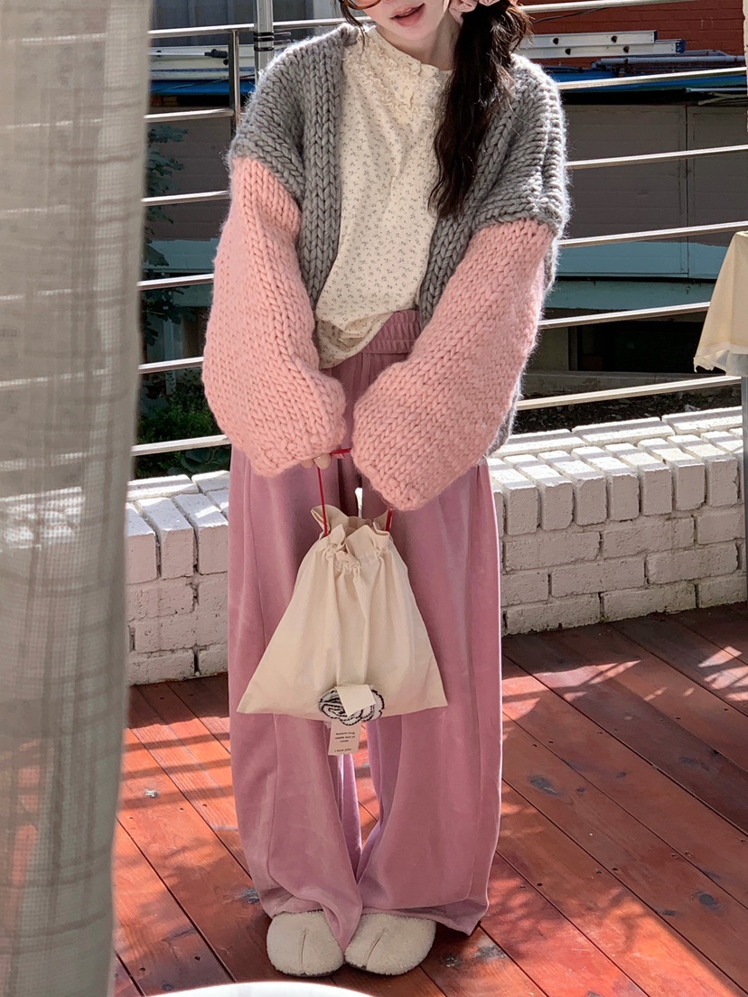 MAISONDEGLORY東大門㊣實拍女裝新品時尚針織衫不含內搭開衫MAISON DE GLORY針織衫