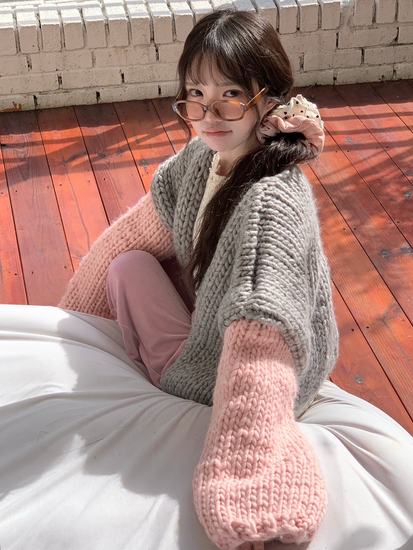 MAISONDEGLORY東大門㊣實拍女裝新品時尚針織衫不含內搭開衫MAISON DE GLORY針織衫