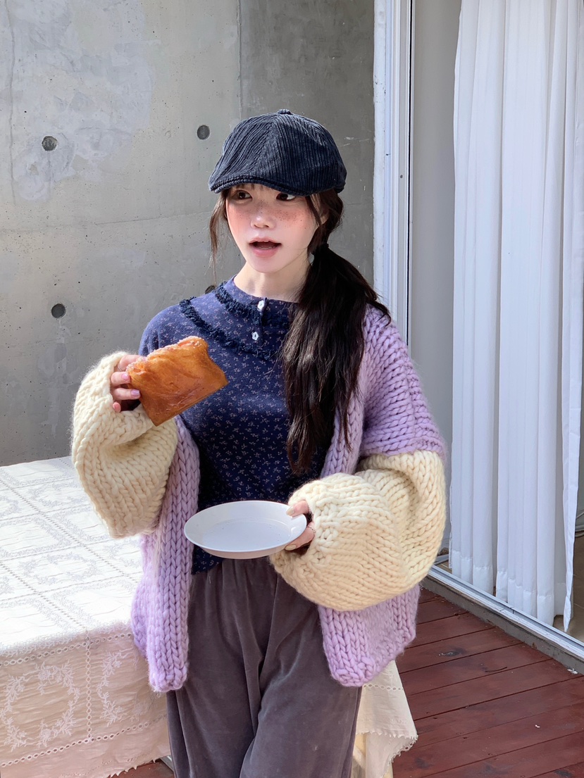 MAISONDEGLORY東大門㊣實拍女裝新品時尚針織衫不含內搭開衫MAISON DE GLORY針織衫