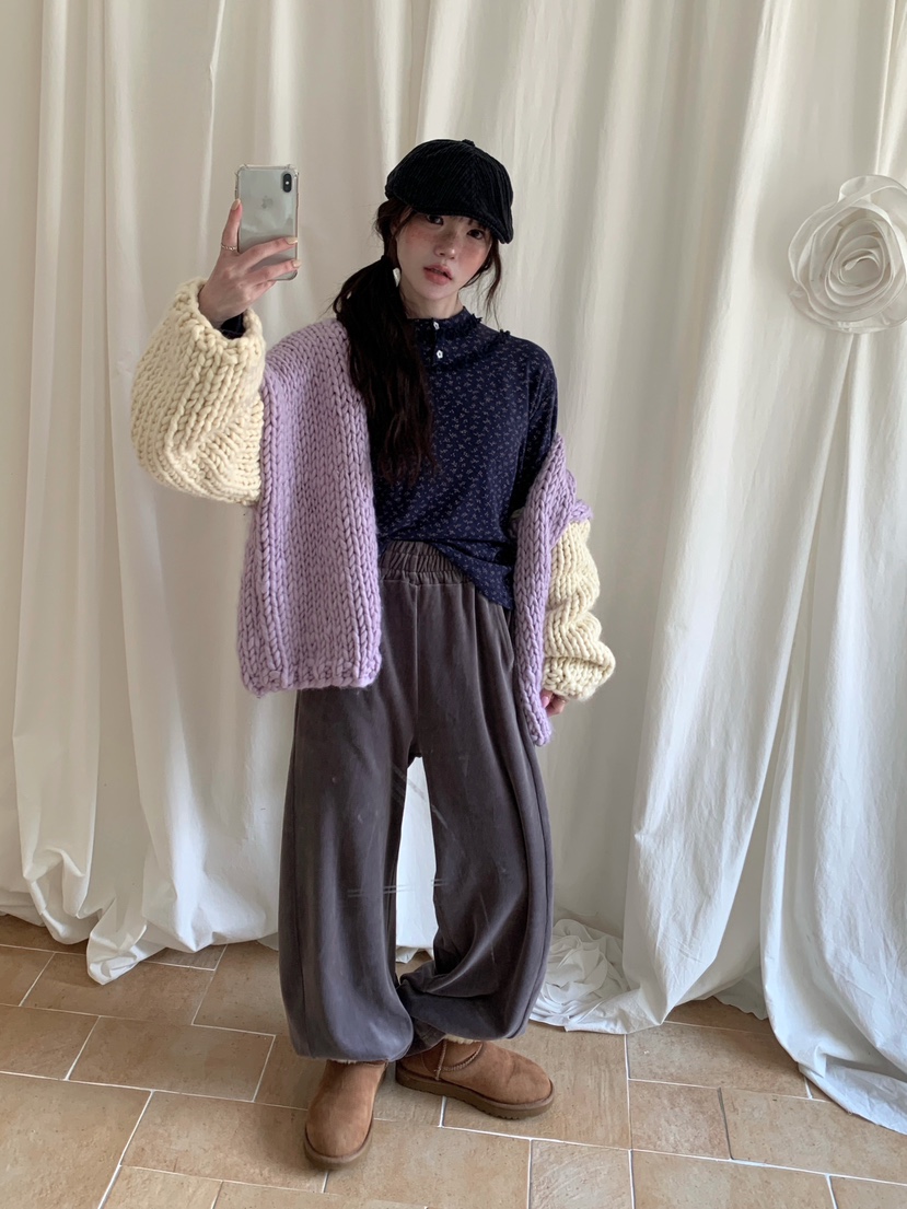 MAISONDEGLORY東大門㊣實拍女裝新品時尚針織衫不含內搭開衫MAISON DE GLORY針織衫