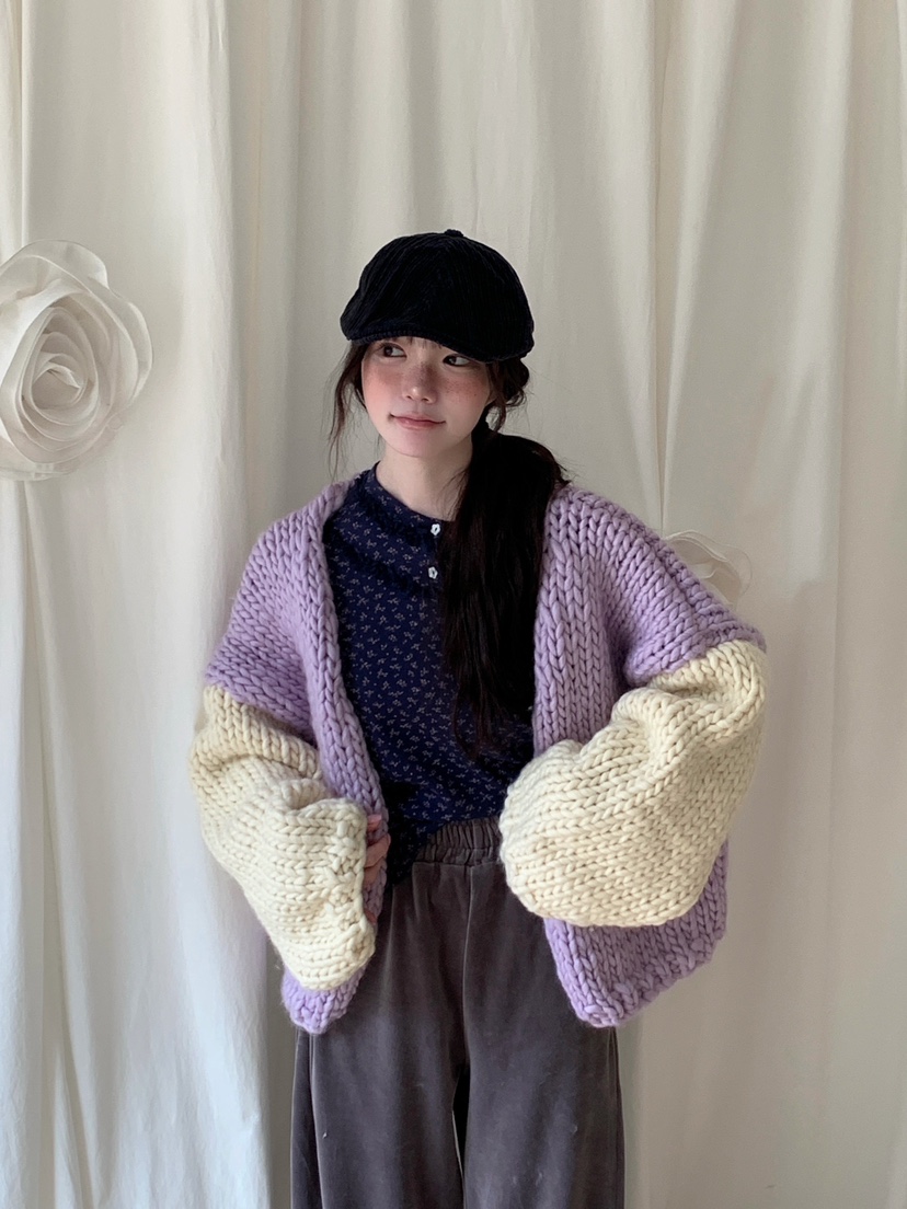 MAISONDEGLORY東大門㊣實拍女裝新品時尚針織衫不含內搭開衫MAISON DE GLORY針織衫