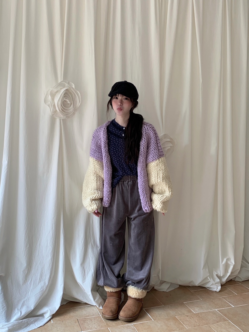 MAISONDEGLORY東大門㊣實拍女裝新品時尚針織衫不含內搭開衫MAISON DE GLORY針織衫