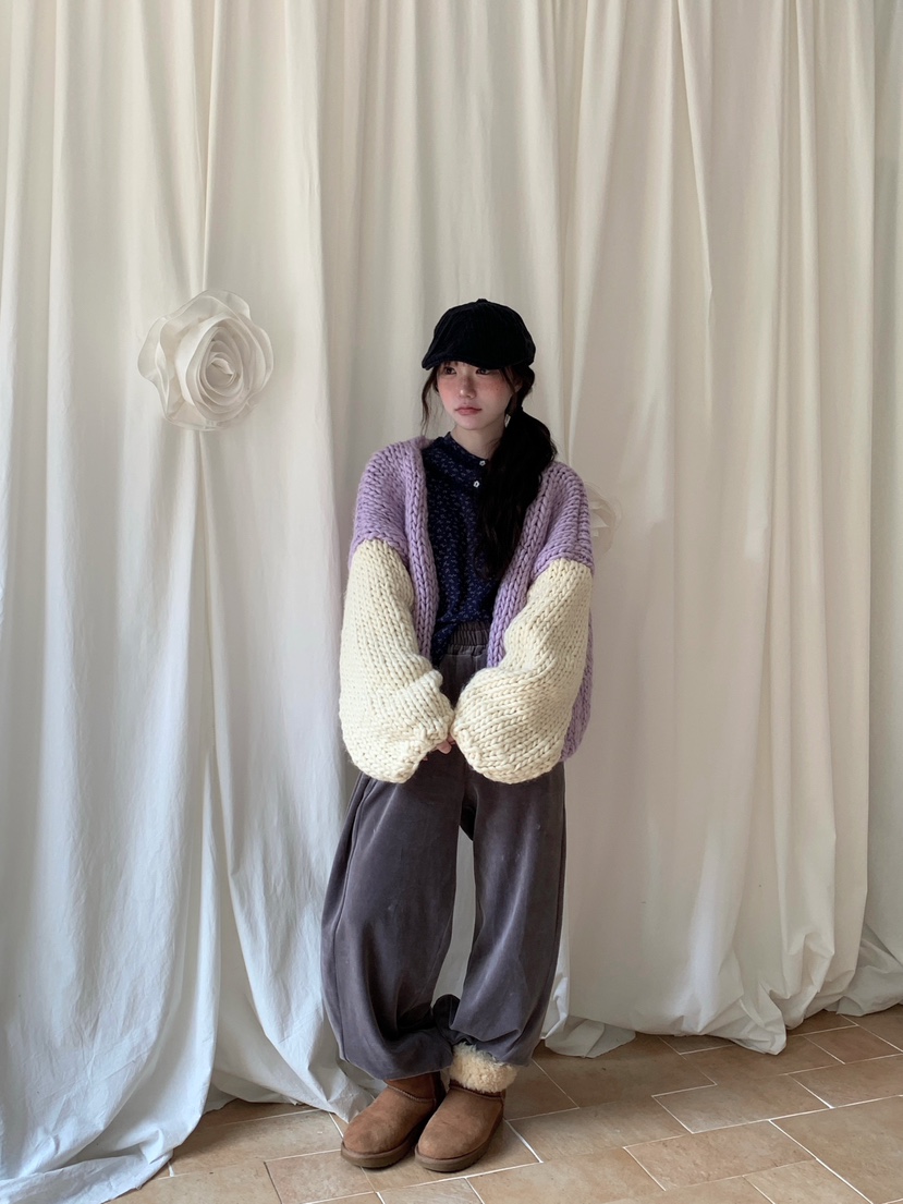 MAISONDEGLORY東大門㊣實拍女裝新品時尚針織衫不含內搭開衫MAISON DE GLORY針織衫