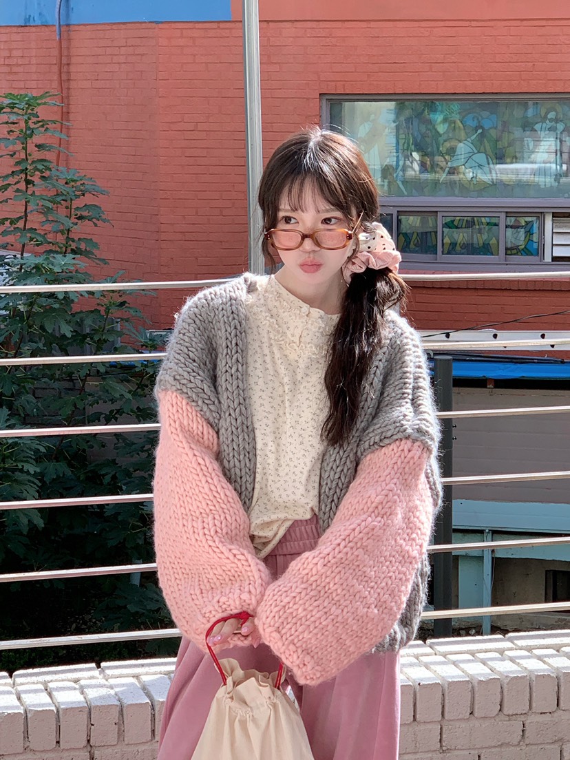 MAISONDEGLORY東大門㊣實拍女裝新品時尚針織衫不含內搭開衫MAISON DE GLORY針織衫