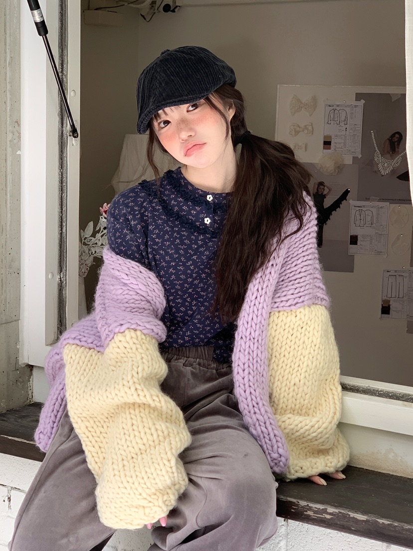 MAISONDEGLORY東大門㊣實拍女裝新品時尚針織衫不含內搭開衫MAISON DE GLORY針織衫圖色2