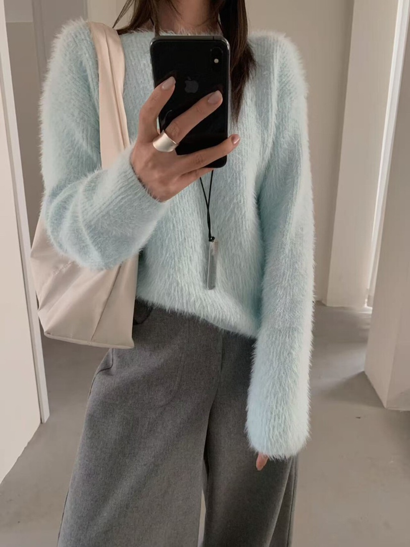 OLA韓國直郵㊣女士新品休閑真品推薦職業人氣25秋冬時尚針織衫mellor/OLA針織衫