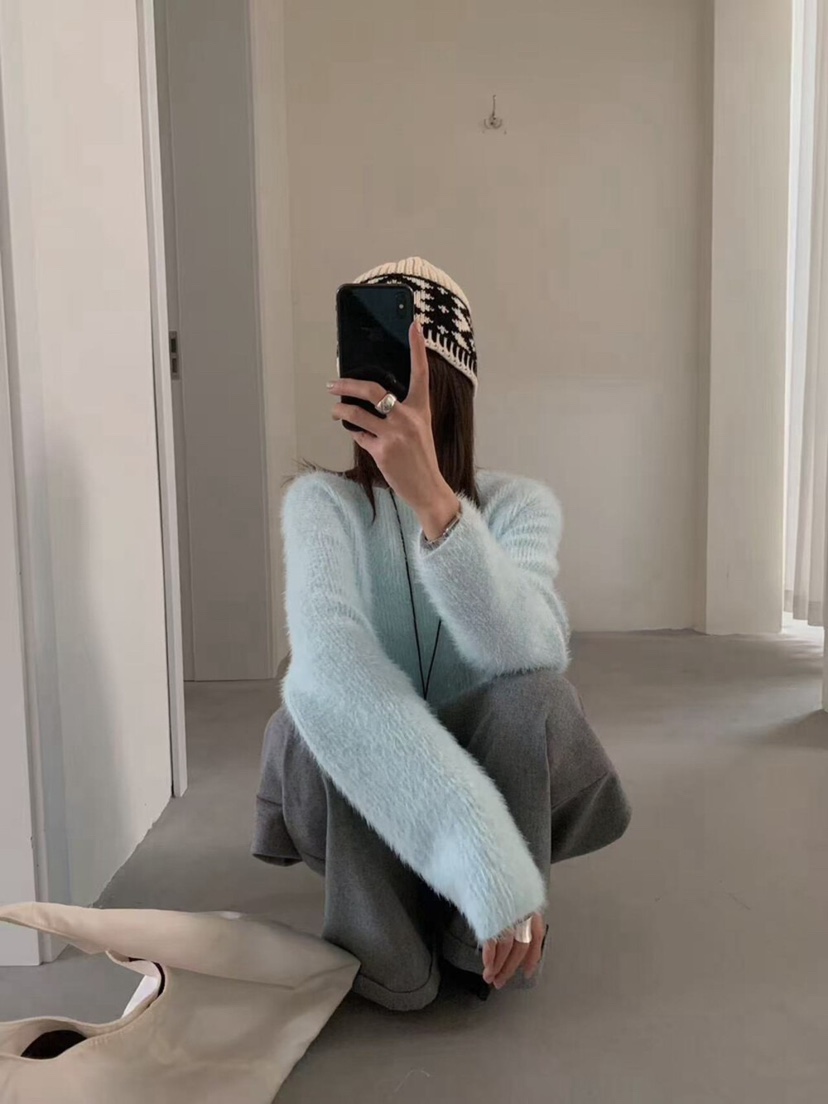 OLA韓國直郵㊣女士新品休閑真品推薦職業人氣25秋冬時尚針織衫mellor/OLA針織衫