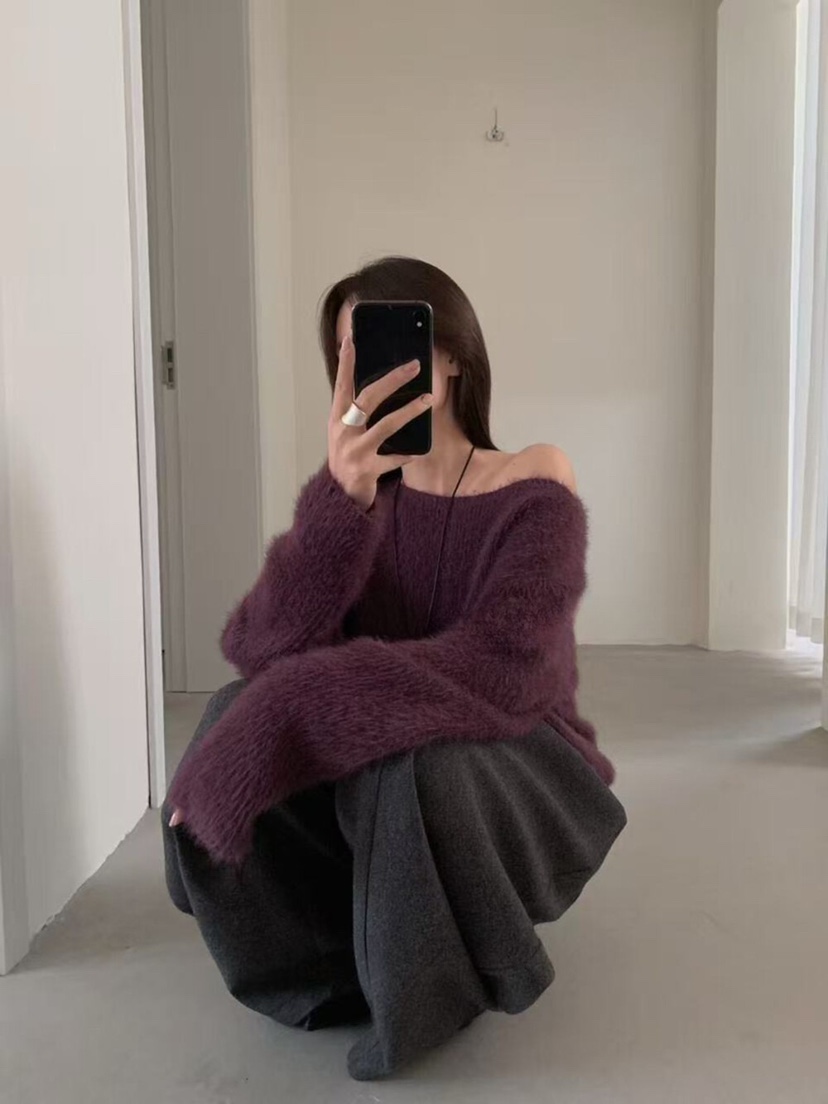 OLA韓國直郵㊣女士新品休閑真品推薦職業人氣25秋冬時尚針織衫mellor/OLA針織衫