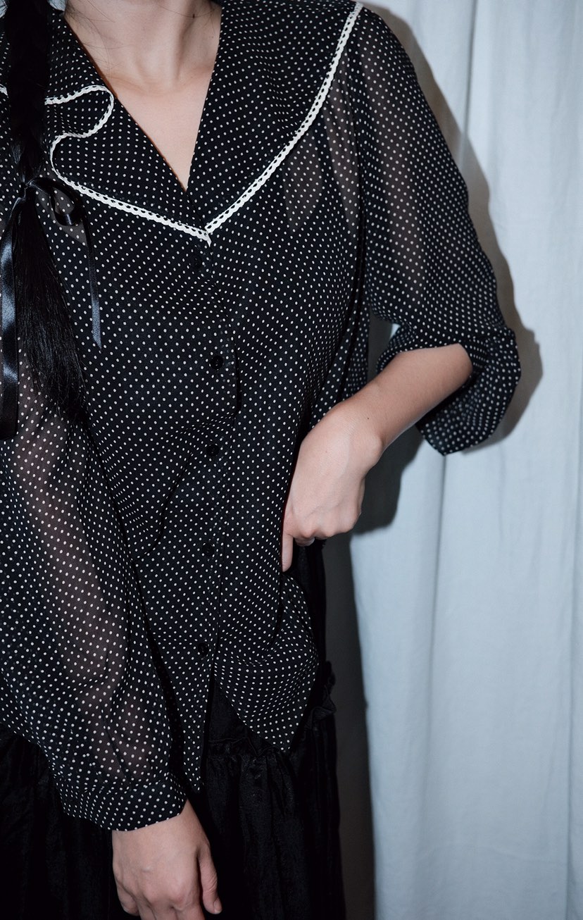 LETAILOR東大門㊣實拍女裝新品25秋冬休閑真品時尚襯衫蕾絲衫LETAILOR襯衫/蕾絲衫