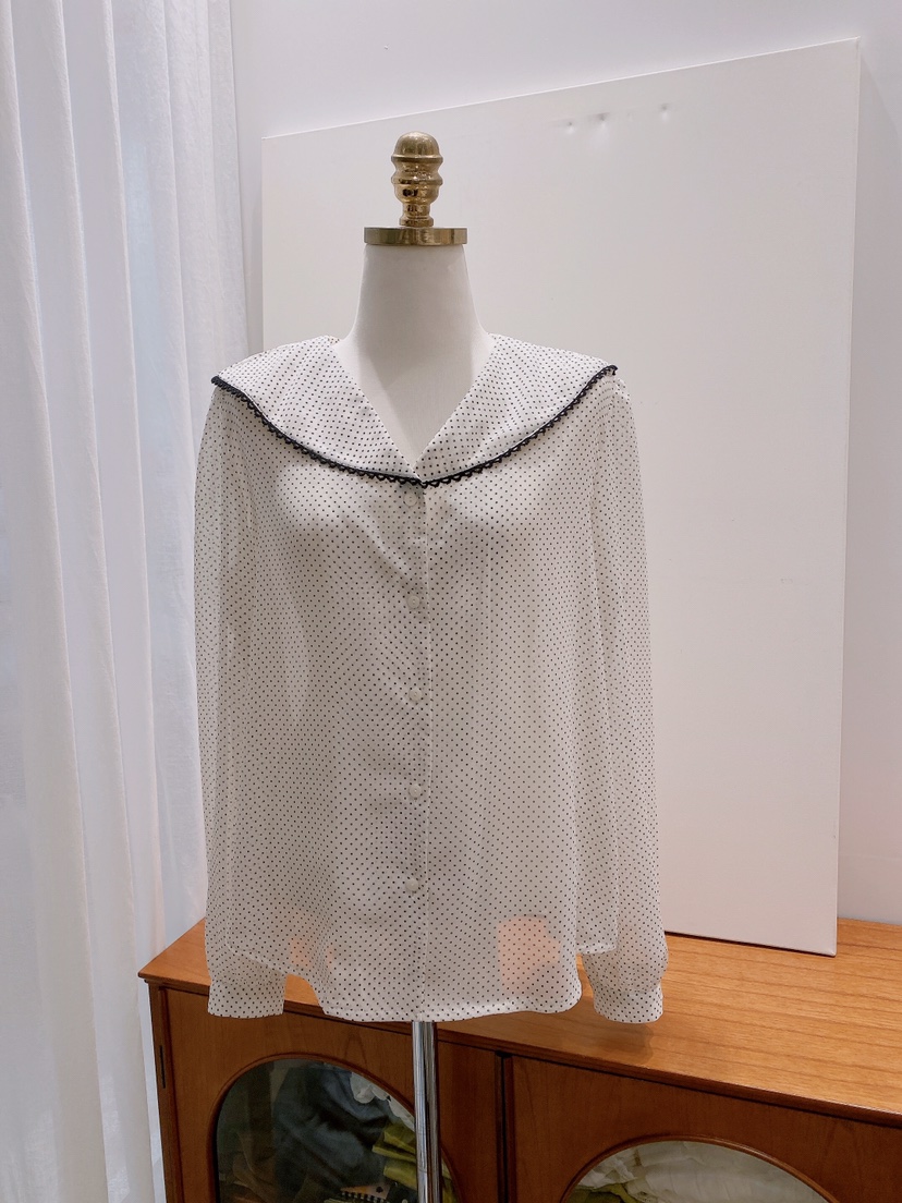 LETAILOR東大門㊣實拍女裝新品25秋冬休閑真品時尚襯衫蕾絲衫LETAILOR襯衫/蕾絲衫圖色2