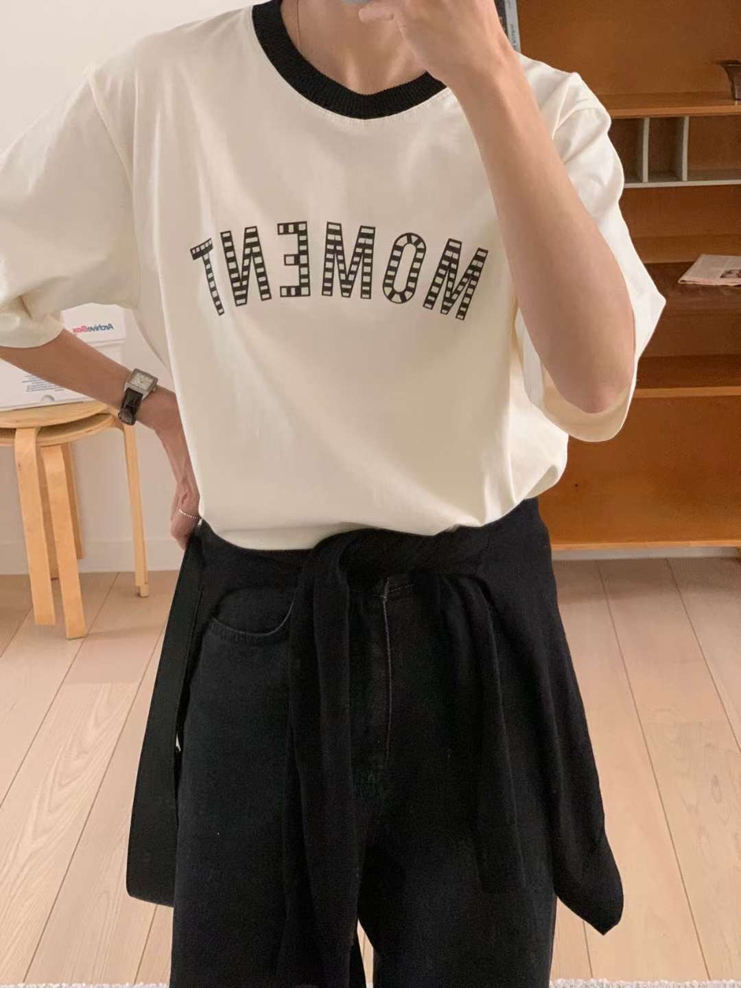 ARHEE東大門㊣代購女裝新款25秋冬時尚熱賣真品休閑推薦T恤ARHEET恤圖色2