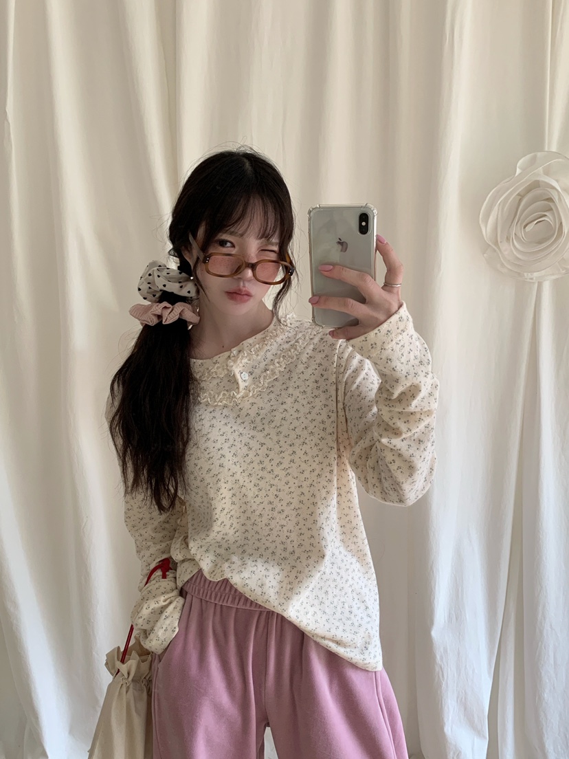 MAISONDEGLORY東大門㊣實拍女裝新品職業25秋冬推薦長袖T恤MAISON DE GLORY長袖T恤