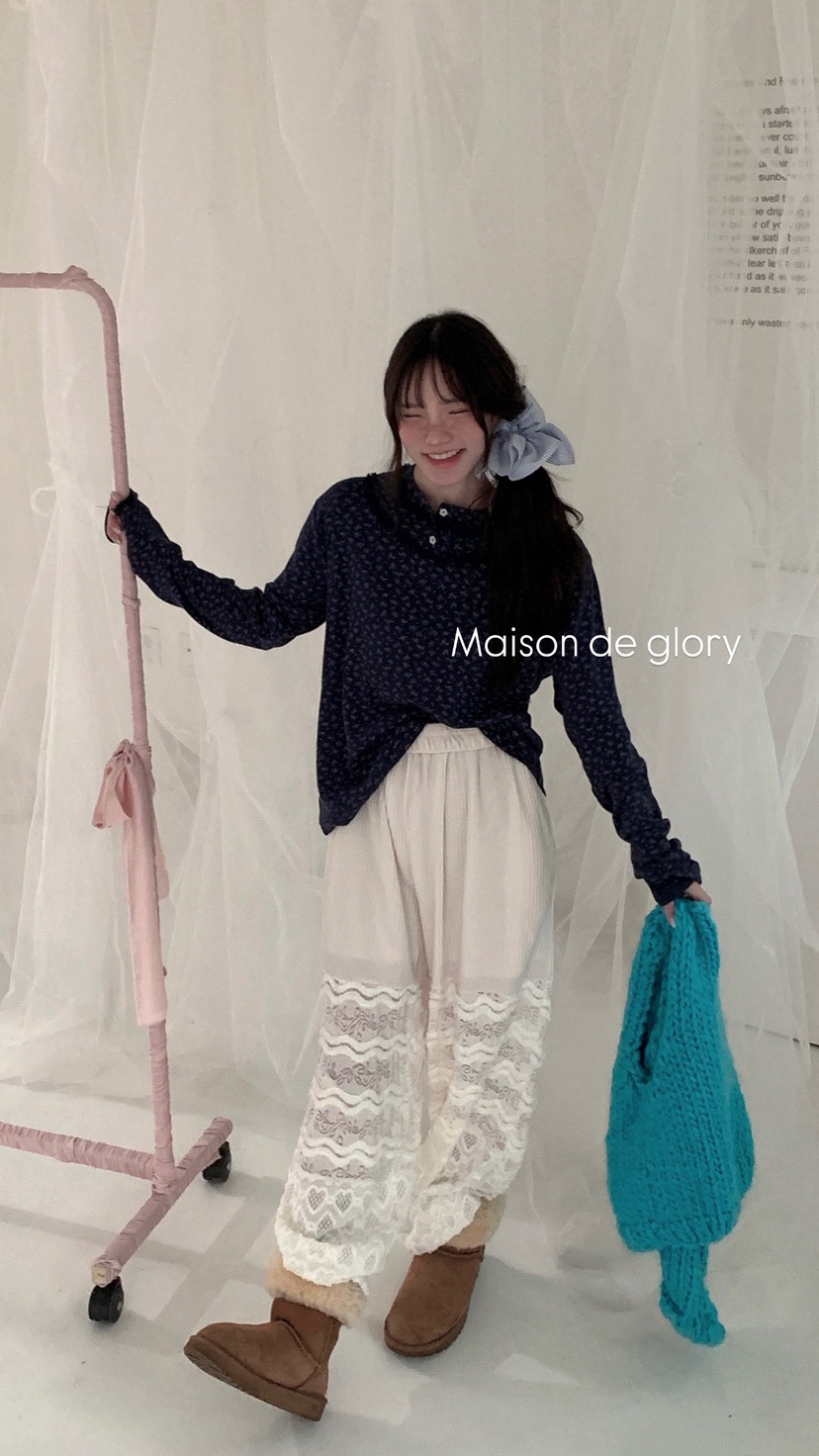 MAISONDEGLORY東大門㊣實拍女裝新品職業25秋冬推薦長袖T恤MAISON DE GLORY長袖T恤