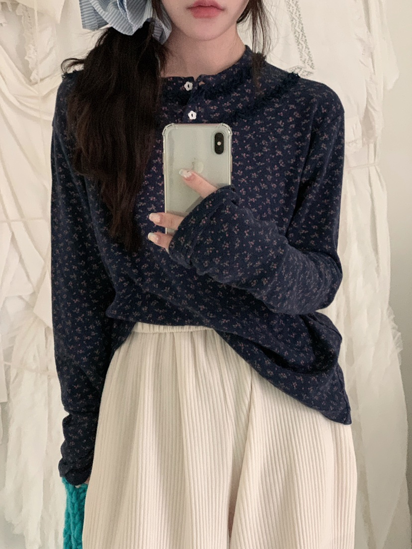 MAISONDEGLORY東大門㊣實拍女裝新品職業25秋冬推薦長袖T恤MAISON DE GLORY長袖T恤