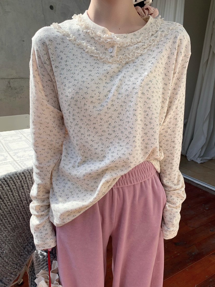 MAISONDEGLORY東大門㊣實拍女裝新品職業25秋冬推薦長袖T恤MAISON DE GLORY長袖T恤