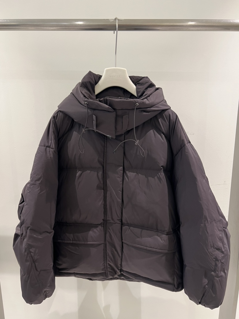 MENTOR東大門㊣代購女士新品25秋冬職業短款羽絨服帽子可拆卸MENTOR短款羽絨服圖色2